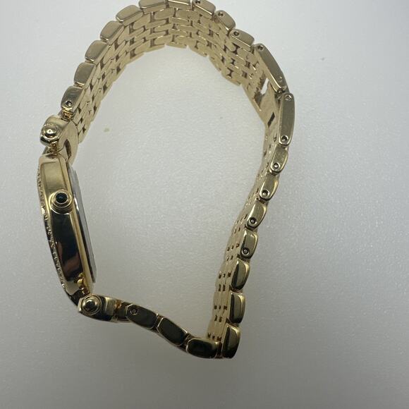 ESQ Esquire by Movado Watch Ladies Gold Tone Crystal Bezel Runs Well Elegant - Picture 4 of 11